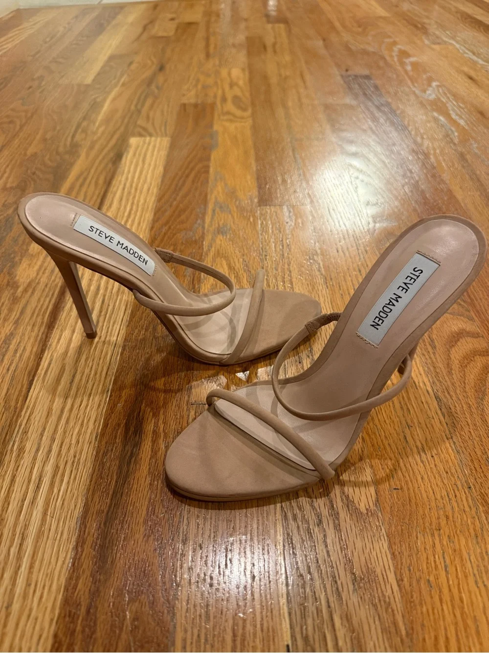 Steve Madden Beige/Nude Strappy Stiletto Sandals
